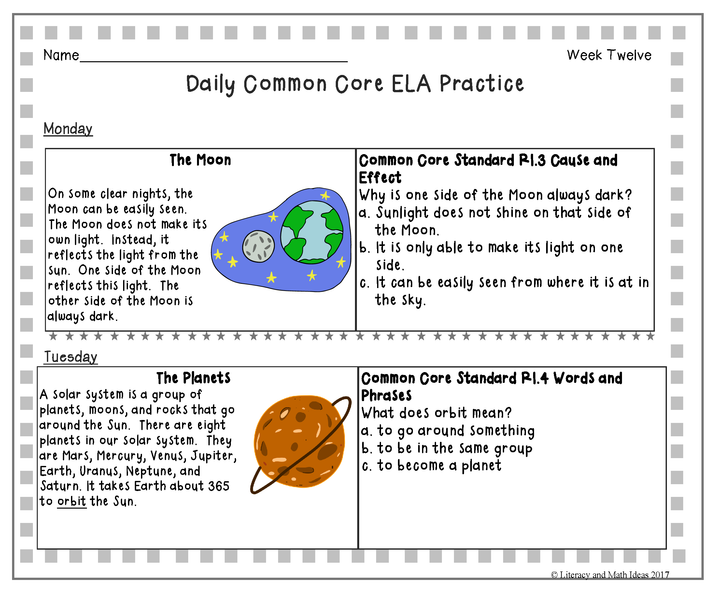 Grade 2 Daily Common Core Reading Practice Weeks 11-15