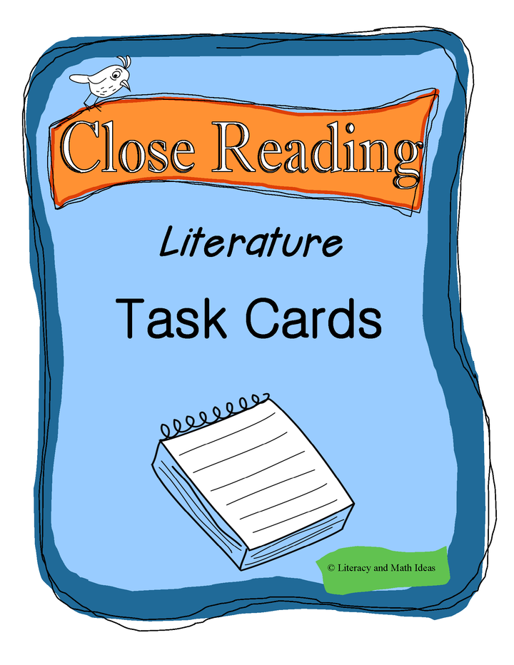 Common Core Close Reading Literature Task Cards