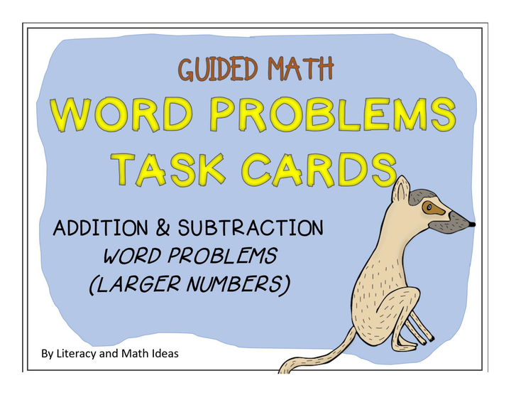 Guided Math Word Problems: Adding and Subtracting Larger Numbers