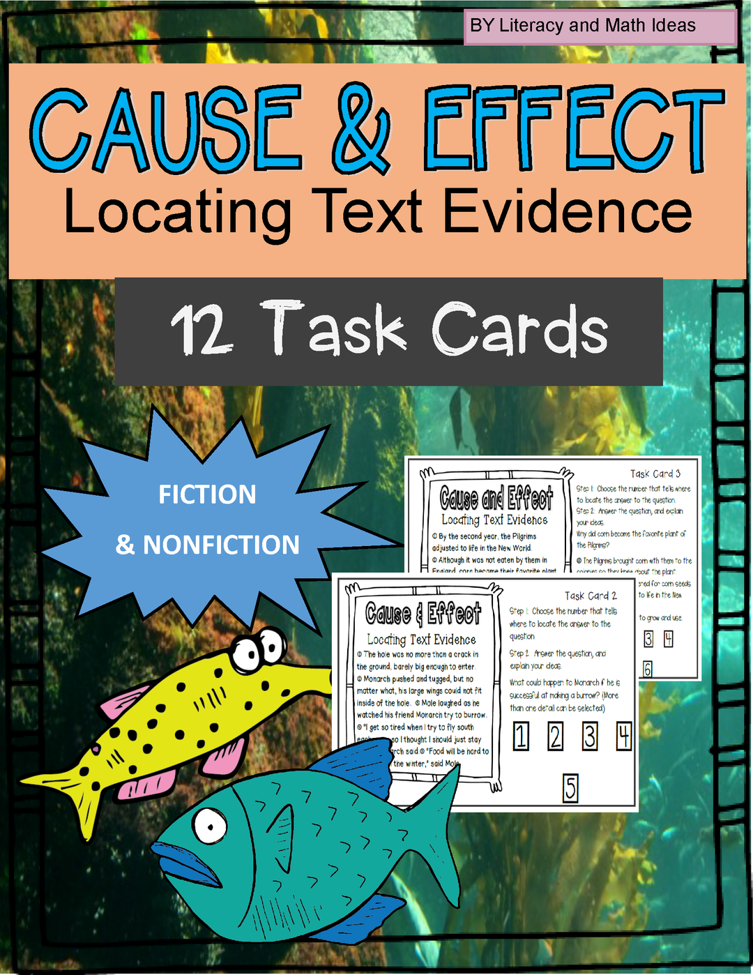 Cause and Effect Task Cards: Locating Text Evidence