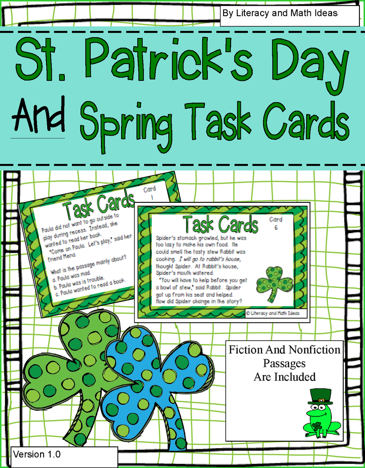 St. Patrick's Day and Spring Task Cards