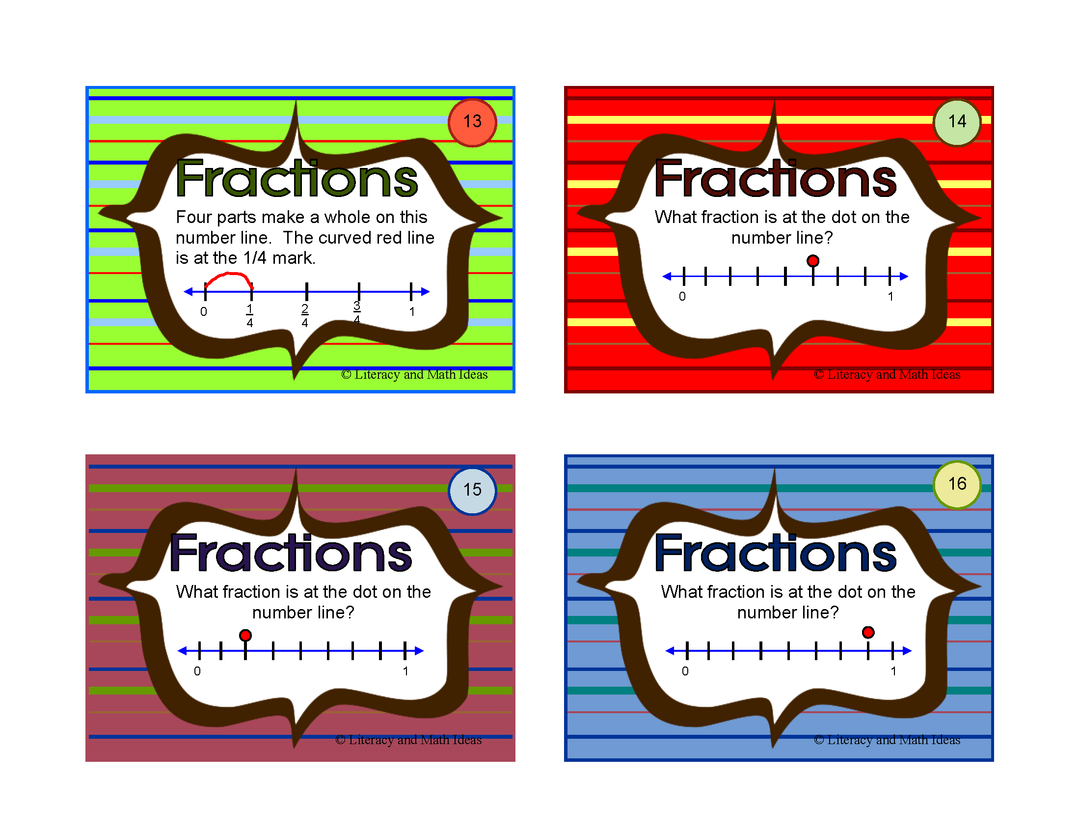 Fraction Task Cards: Guided Practice Level 1