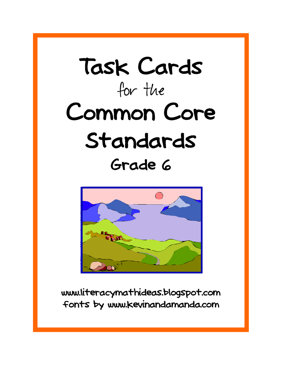 Common Core ELA Task Cards: Grade 6
