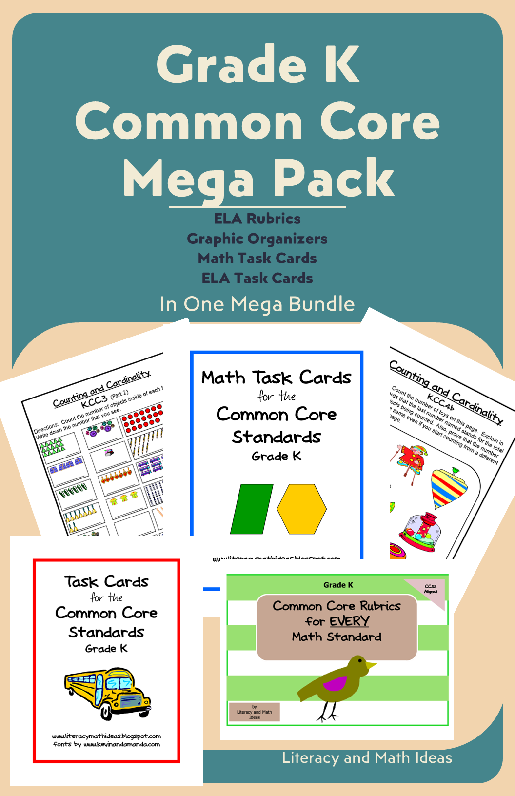 Kindergarten Common Core Standards Mega Pack