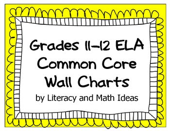 Common Core Grades 11-12 ELA Wall Charts